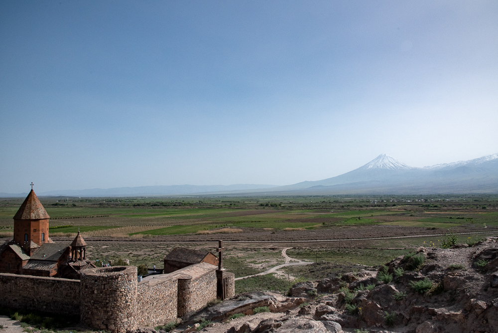 Monastero di Khor Virap con vista sul monte Ararat